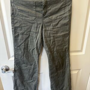 Level 99 Anthropology marsh Green Wide Leg Pants